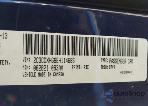 2014 Dodge Charger Sxt from USA, damaged, VIN 2C3CDXHG8EH114685